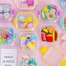 QIANKONG Cute Bento Box Eraser Set For Kids School Supplies