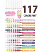 Languo 9pcs Acrylic Marker Pen Set Soft Brush Paint Pens For Art