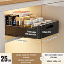 In-Cabinet Pulley Drawer Organizer Kitchen Shelf Spice Storage Box