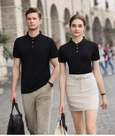 Men's Polo Shirt Short Sleeve Solid Color Lightweight Casual Top