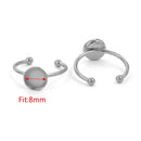 10pcs Adjustable Stainless Steel Ring Settings Blank Base For Jewelry