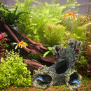 Fish Tank Decor Hollow Log Aquarium Escape Hole Dead Wood Ornament