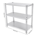 3-tier Stainless Steel Storage Rack Strong Load Capacity Organizer