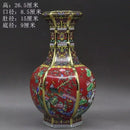 Chinese Antique Ceramic Vase Enamel Flower Bird Porcelain Decor