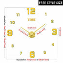 MCDFL Giant Wall Clock 3D Mirror Sticker Nordic Modern Large Timepiece