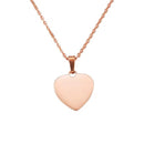 Women's Stainless Steel Heart Pendant Necklace Elegant Simple Chain Jewelry