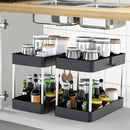 Under Sink Storage Organizer 2 Tier Drawer Rack For Bathroom Kitchen