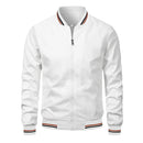 Men's Bomber Jacket Casual Solid Color Autumn Baseball Outerwear