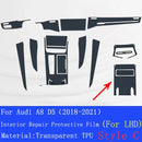 Audi A8 Center Console Protective Film Transparent TPU Scratch Guard