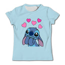 Girls Kawaii Stitch T-shirt Toddler Cartoon Tee Summer Short Sleeve