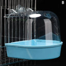 Clear Hanging Bird Bath For Parakeet Canary Budgerigar Cockatiel