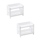Double-Layer Storage Rack Plastic Organizer For Bathroom And Desk