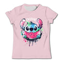 Girls Kawaii Stitch T-shirt Toddler Cartoon Tee Summer Short Sleeve