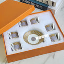 12pcs Espresso Cups Set Ceramic Coffee Tea Cups With Plates And Handles
