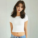 4 Pieces Women's Basic Short Sleeve T-Shirt Solid Color Summer Top