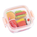 QIANKONG Cute Bento Box Eraser Set For Kids School Supplies