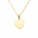 Women's Stainless Steel Heart Pendant Necklace Elegant Simple Chain Jewelry