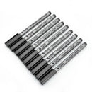 9pcs Black Liner Pen Set Brush Sketch Drawing Markers