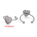 10pcs Adjustable Stainless Steel Ring Settings Blank Base For Jewelry
