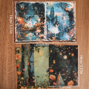 DIY Scrapbook Decoration Paper Set With Fantasy Forest Papers Stickers