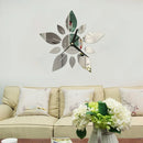 40Cm DIY Flower Leaf Mirror Acrylic Mirror Wall Clock Sticker Quartz Clocks Living Room Decor Watch Home Decor Sticker B Durable