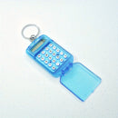 Mini Transparent Calculator Portable Flip Keychain Compact For Students