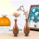 Mini Walnut Wood Vase Decorative Tabletop Dry Flower Arrangement