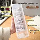Transparent Data Cable Organizer Case With Lid Dustproof Card Storage Box