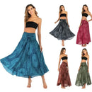 Boho Maxi Skirt Women Vintage Two Way Wear Beach Dress Skirt
