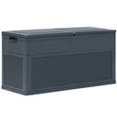 Garden Storage Box 320L Large Outdoor Storage Chest Black Grey Anthracite