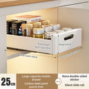 In-Cabinet Pulley Drawer Organizer Kitchen Shelf Spice Storage Box