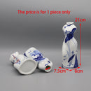 Hand Painted Ceramic Cheongsam Figurine Small Elegant Vase Decor