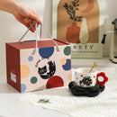 Ceramic Coffee Cup With Plate Gift Box Set For Couples