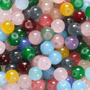 30 50pcs 6mm Glass Round Beads Colorful Spacer For Jewelry Making