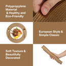 Set Of 6 Round Braided Placemats 34CM Woven Non-Slip Table Mats