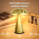Mushroom Table Lamp LED Touch Sensor Three Color Dimming Rechargeable