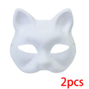 DIY Cat Face Mask Set Paintable Blank Masks For Party Cosplay