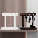 Wooden Key Storage Rack With Brass Hooks Bamboo Shelf Organizer