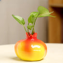 Handmade Ceramic Pomegranate Vase Small Decorative Flower Ornament