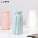 Plastic Dried Flower Vase Minimalist Geometry Small Flower Pot Decoration