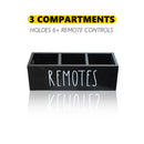 Wooden Remote Control Organizer With Desk Storage For Home Office