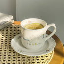 Swan Ceramic Coffee Cup And Saucer Set With Dessert Plate And Spoon