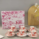 12pcs Espresso Cups Set Ceramic Coffee Tea Cups With Plates And Handles