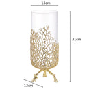 Imitation Coral Ornaments Resin Crystal Metal Tree Ocean Decor Figurines
