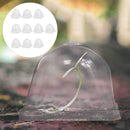 10pcs Square Plant Cloche Transparent Plastic Seedling Covers Garden Dome