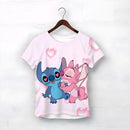 Girls Kawaii Stitch T-shirt Toddler Cartoon Short Sleeve Tee