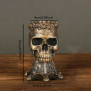 Skull Head Vase Resin Craft Creative Halloween Home Decoration