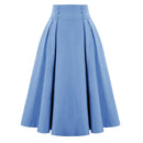 Tulle Skirt Women High Waist Pleated A Line With Pockets