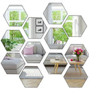 24 Pc 3D Mini Mirror Wall Stickers Hexagon Acrylic Decals