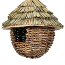 A96K Hanging Bird Nest Straw Grass Outdoor Hummingbird House